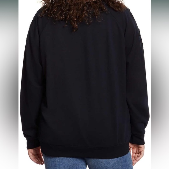 Gloria Vanderbilt Ladies' Fall Winter Black Pullover Sweater with Lace Sz L NWT - Picture 5 of 5